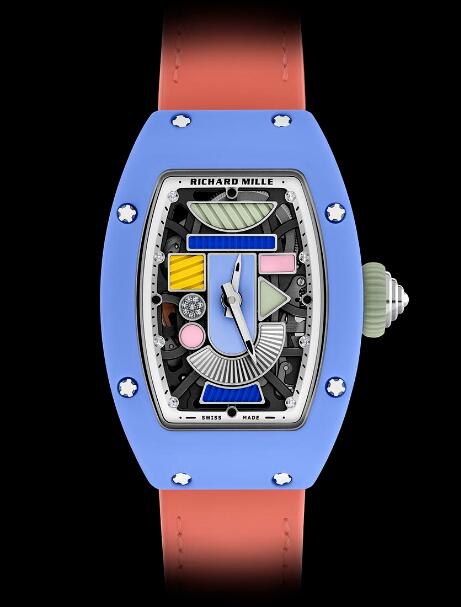 Best Richard Mille RM 07-01 Automatic Coloured Ceramics Powder Blue Replica Watch